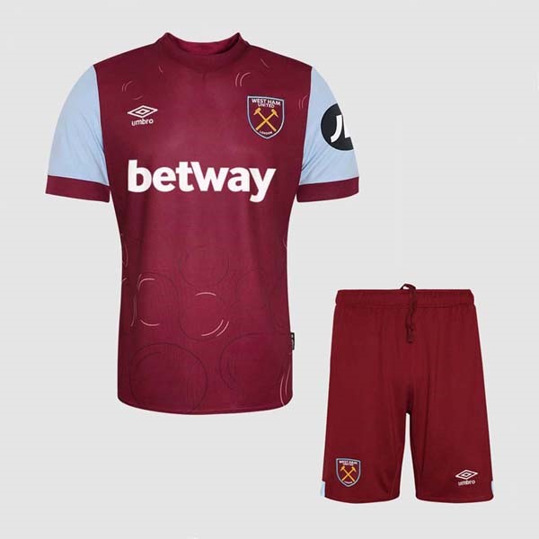 Camiseta West Ham Replica Primera Ropa Niño 2023/24